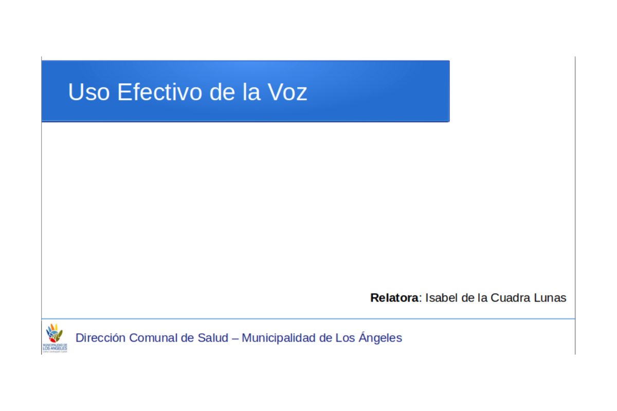Curso uso efectivo de la voz